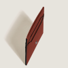 Porte-Cartes 5cc en Cuir Sartorial chêne rouge