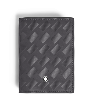 Porte-Cartes 4cc en Cuir Extreme bicolore gris fer forgé/gris acier